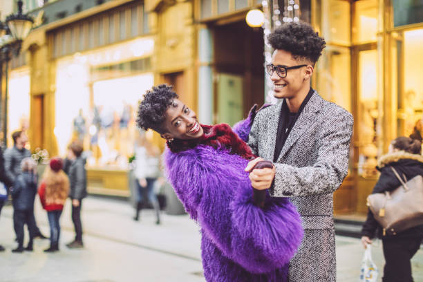 istock Young couple is buying Christmas presents 1047698866