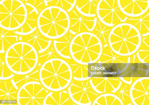 Summer Bright Tropical Fruits Stock Illustration - Download Image Now - Lemon - Fruit, Pattern, Backgrounds
