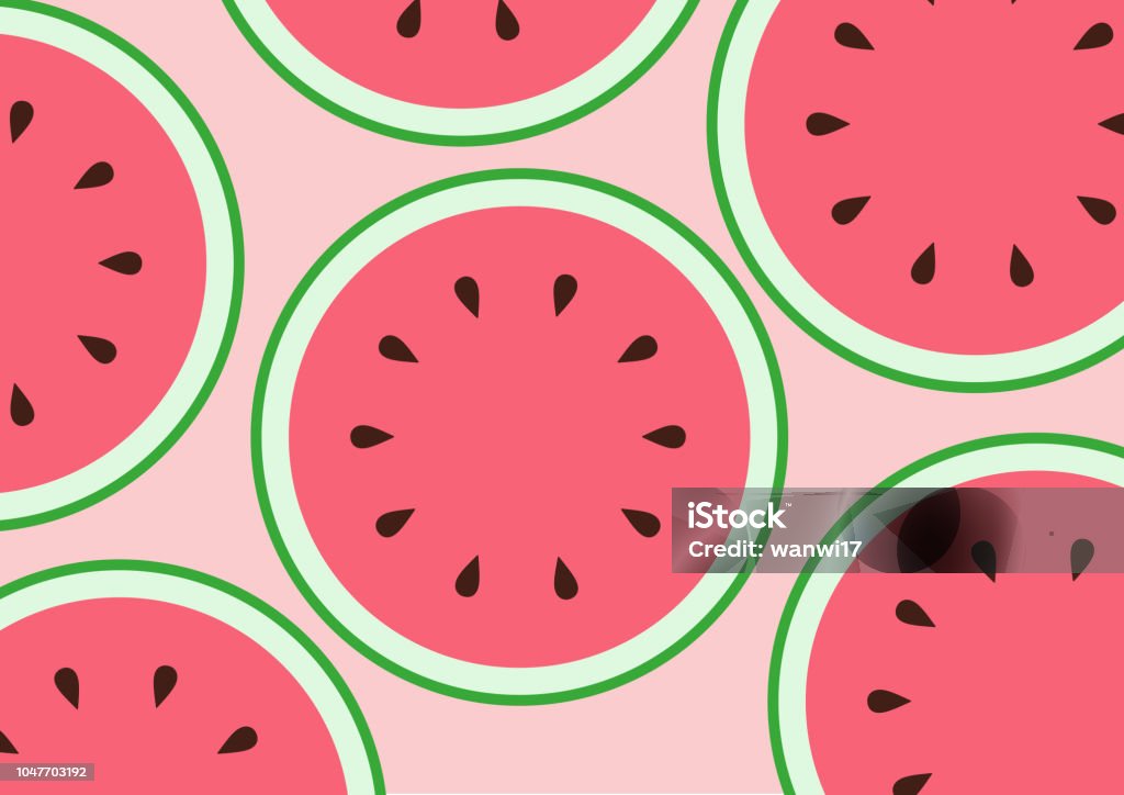 Pastèque summer fruits blackground - clipart vectoriel de Pastèque libre de droits
