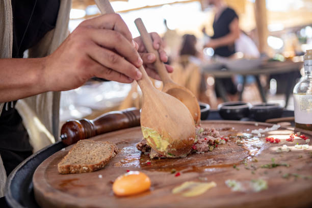 istock Steak tartare preparation 1047707554