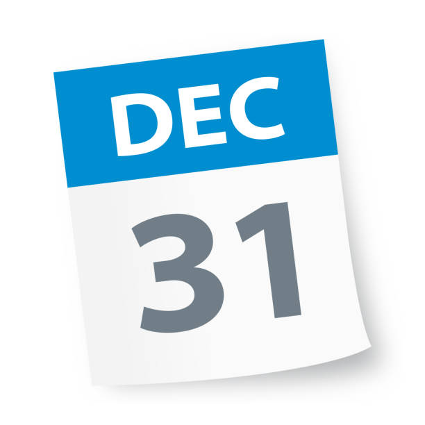 December 31 - Calendar Icon December 31 - Calendar Icon - Vector Illustration december 31 stock illustrations