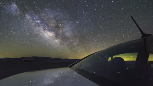 Epic Milky Way Night Sky Astronomy Timelapse Death Valley California Landscape