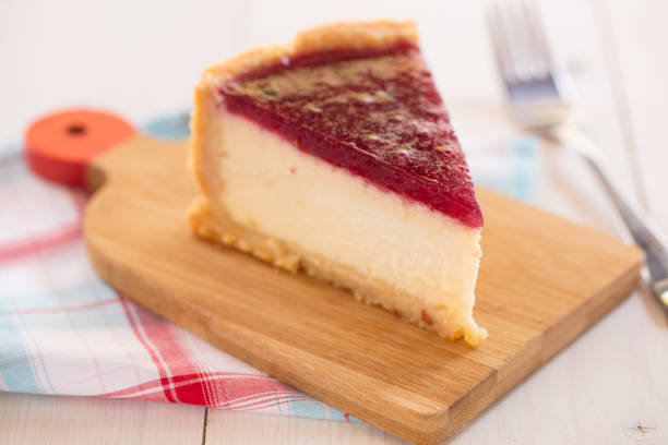 집에서 만든 맛 있는 치즈 케이크의 슬라이스 - 7956 뉴스 사진 이미지
