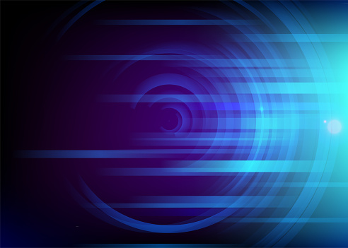 Abstract round blue background. Minimal fluid design, vector illustration.
