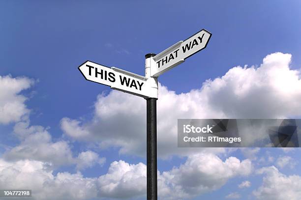 Which Way To Turn Stock Photo - Download Image Now - Directional Sign, Advice, Aspirations