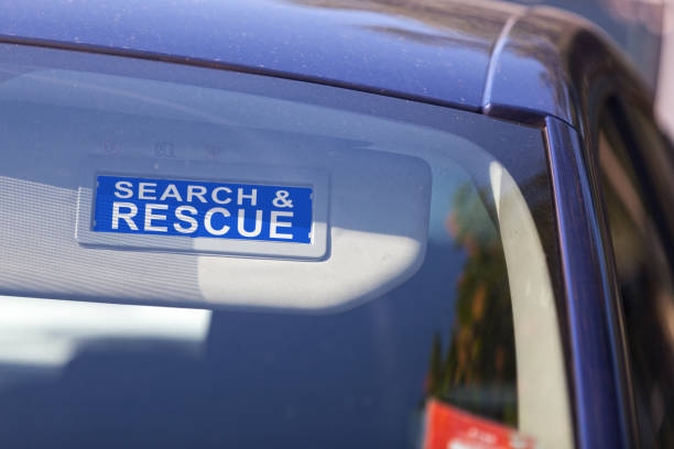 istock Search & Rescue - Car sun visor sign 1047722114