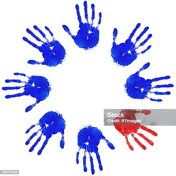 Odd Hand Circle Stock Photo - Download Image Now - Multiracial Group, People, Variation
