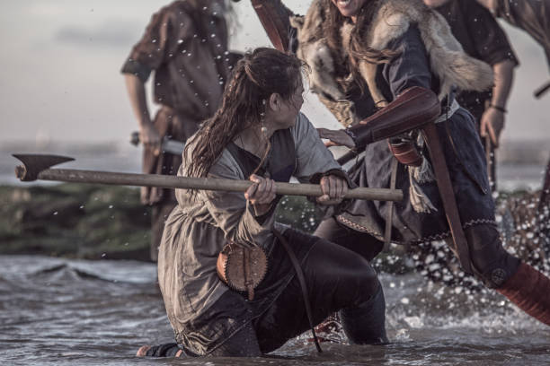 istock Vikings in the sea 1047727472