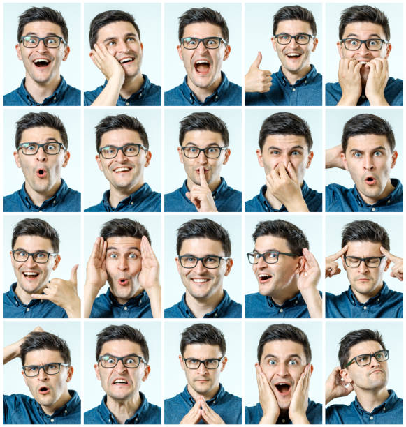 istock Mosaic of man expressing different emotions isolated 1047728576