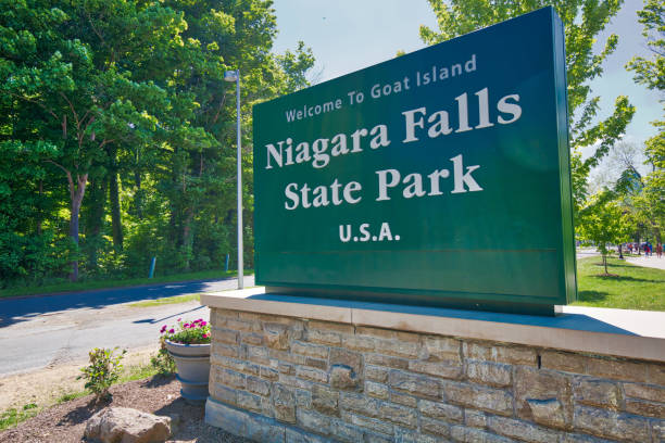 istock Niagara Falls State Park entrance 1047731768