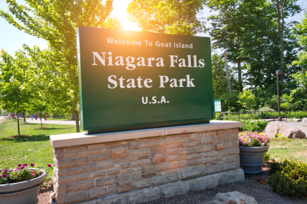 istock Niagara Falls State Park entrance 1047731878