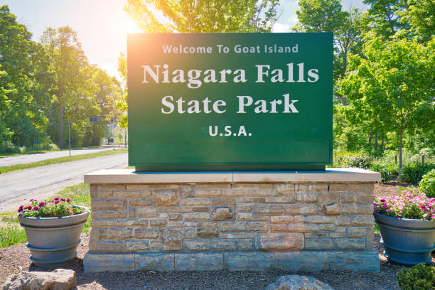 istock Niagara Falls State Park entrance 1047732152