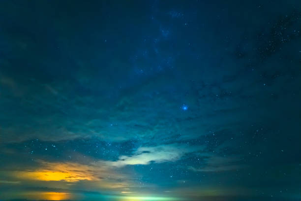 istock The starry sky with a radiance. evening night time 1047735246
