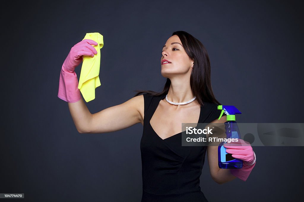 Glamouröse Hausfrau mit duster - Lizenzfrei Frauen Stock-Foto