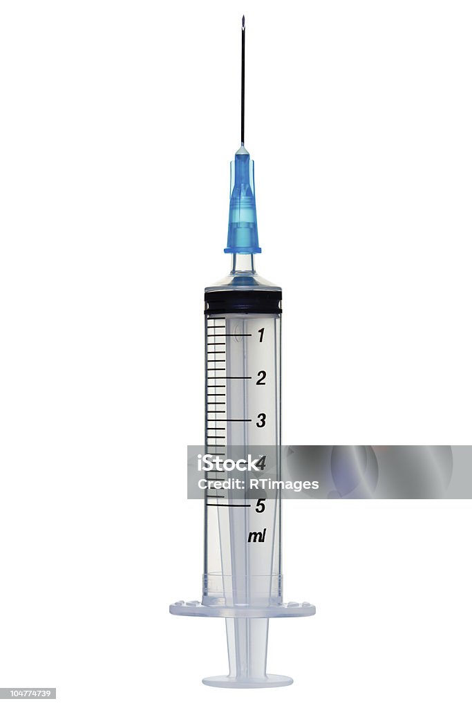 Jeringa aislado con trazado de recorte - Foto de stock de Jeringa libre de derechos