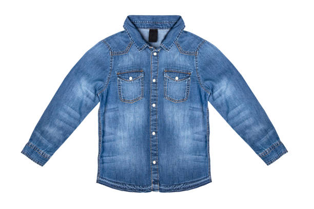 istock Jeans shirt isolated on white background 1047749250