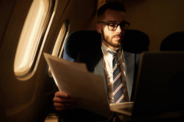 istock Businessman in Private Jet 1047752764