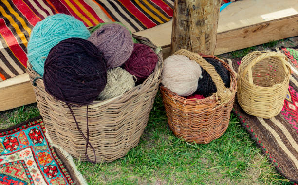 istock Set of Rolls of colotful string 1047753730