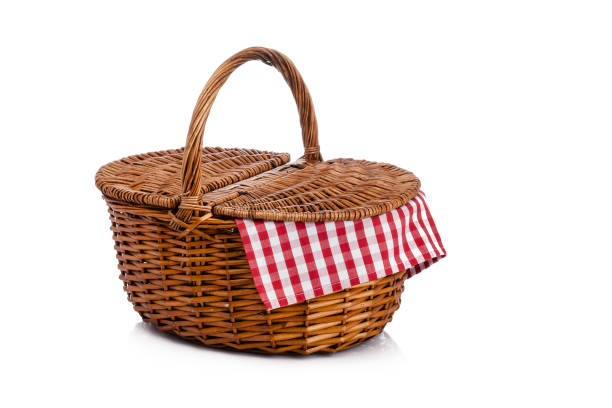 istock Picnic basket isolated on a white background 1047753838