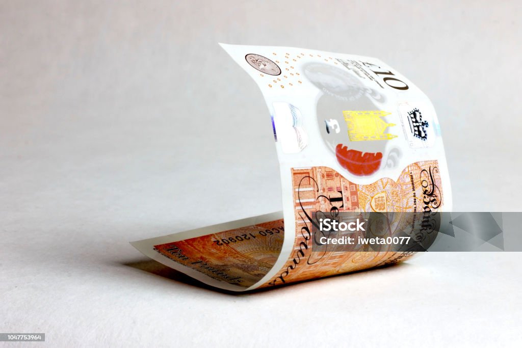 Ten pound bank note Ten pound bank note, close-up Ten Pound Note Stock Photo