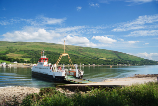 Car ferry on the Kyles of Bute, Scotland