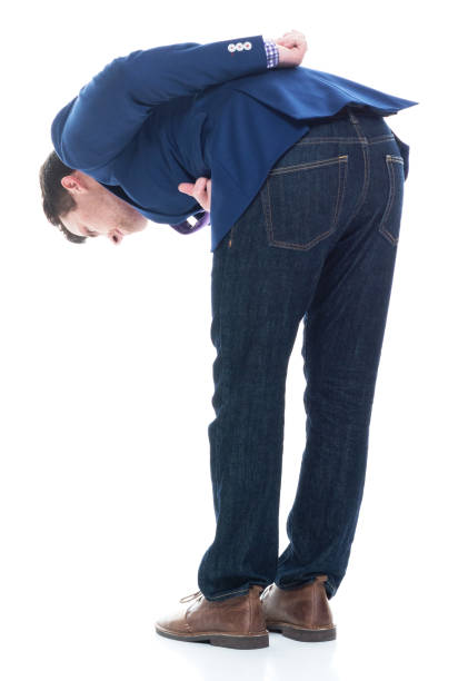 istock Rear view of businessman bowing 1047756272