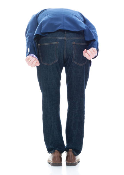 istock Rear view of businessman bowing 1047756296