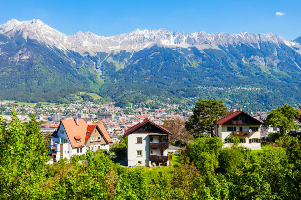 istock Innsbruck aerial panoramic view 1047762224