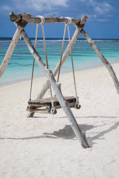istock Maldives Beach Swing by the sea 1047762290