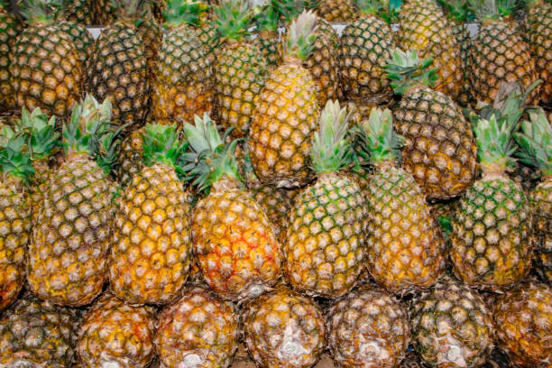 istock Texture and background of pineaple 1047765046