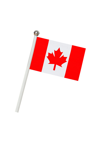 Flag of Canada isolated on white background