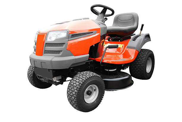 lawn mower isolated on white