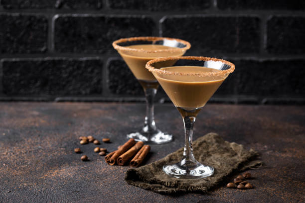 istock Chocolate martini cocktail or Irish cream liquor 1047769508