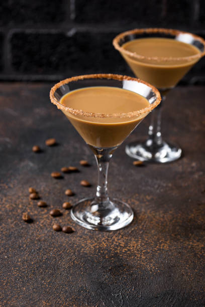 istock Chocolate martini cocktail or Irish cream liquor 1047769522