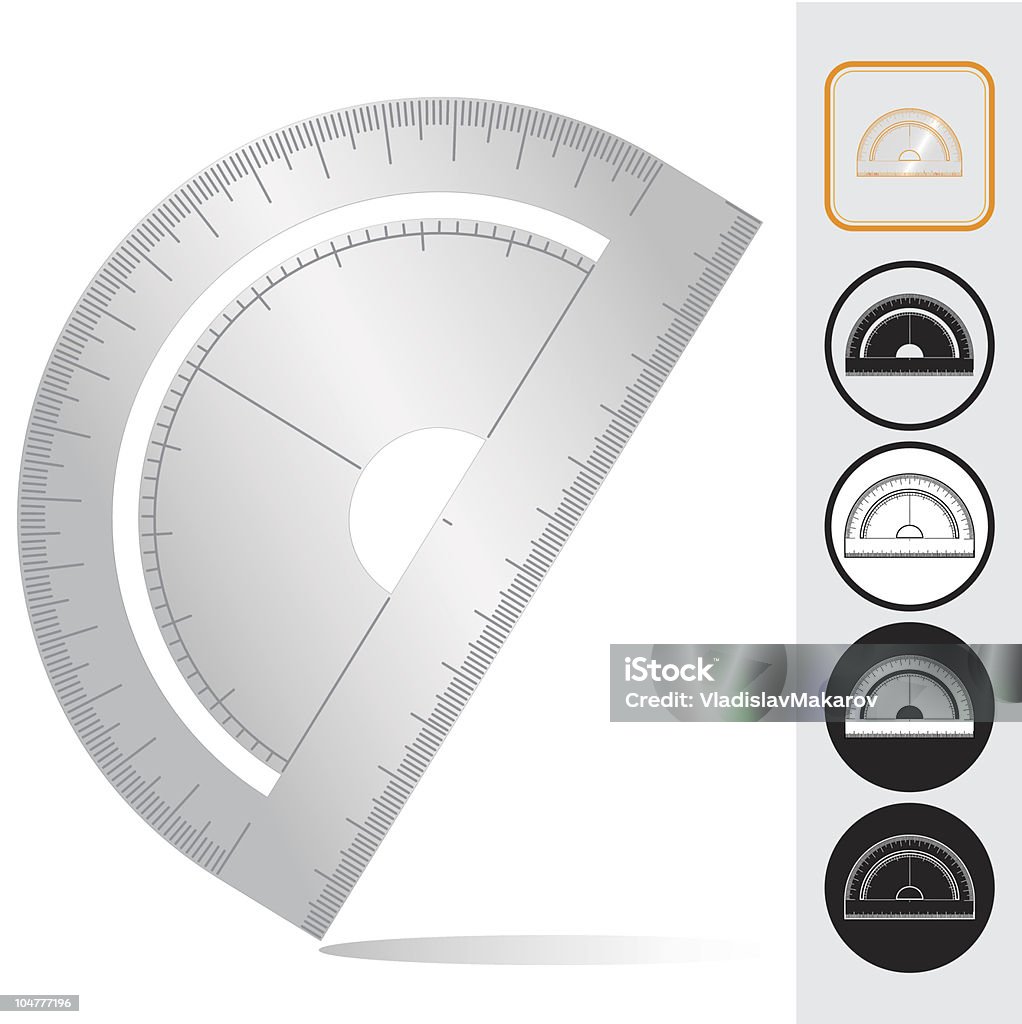 Protractor Protractor. Vector illustration. Accuracy stock vector