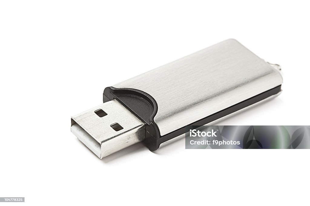 Unidad flash USB aislada - Foto de stock de Aluminio libre de derechos