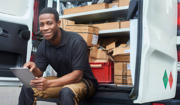 istock Tradesman checking emails on the go 1047787200