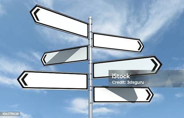 Crossroad Signpost Stock Photo - Download Image Now - Black Color, Color Image, Confusion