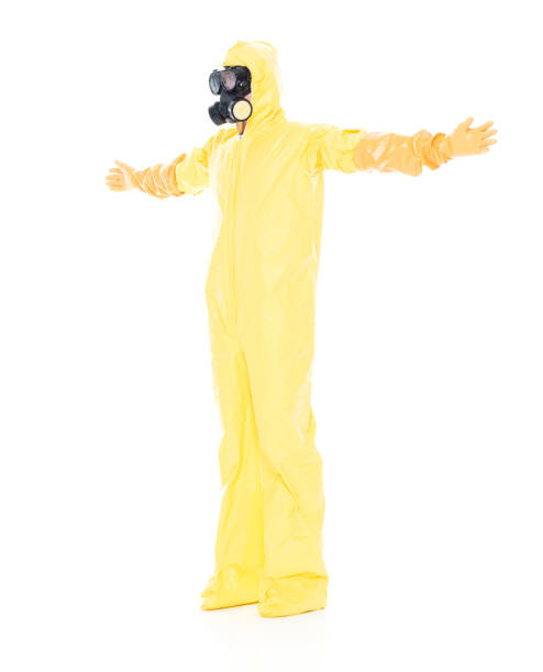istock Man in protective clothing with arms outstretched 1047791470