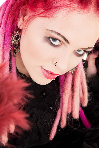 istock pink hair girl 104779156
