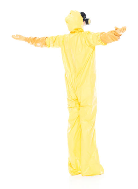 istock Man in protective clothing with arms outstretched 1047791560
