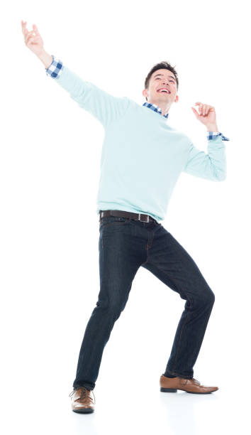 istock Handsome young man looking up in surprise 1047791918