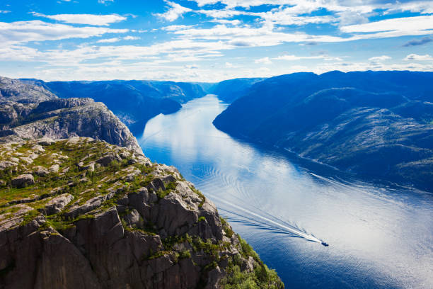 istock Lysefjord near Preikestolen, Norway 1047799182
