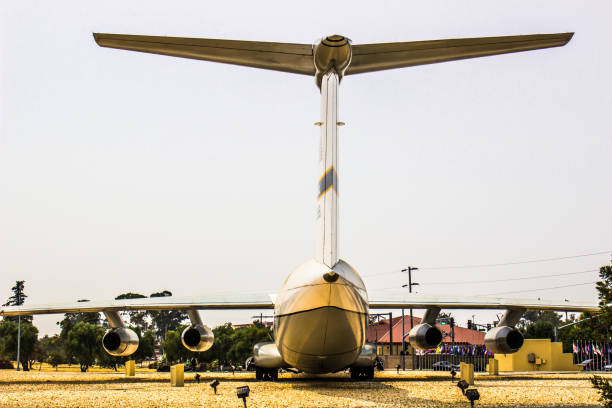 Rear Of Transport Airplane With High Tail Section