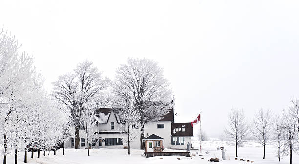 istock Countryside house in Canada during winter time 104780574