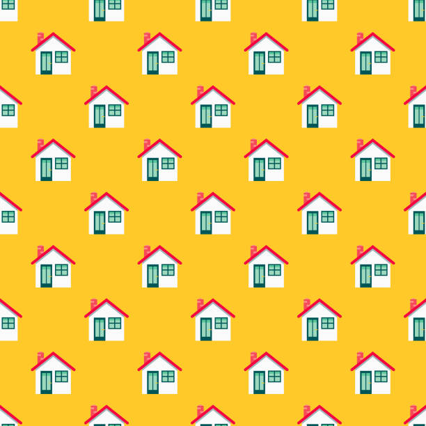 Home Shipping Seamless Pattern A seamless pattern created from a single flat design icon, which can be tiled on all sides. File is built in the CMYK color space for optimal printing and can easily be converted to RGB. No gradients or transparencies used, the shapes have been placed into a clipping mask. warehouse clipart stock illustrations