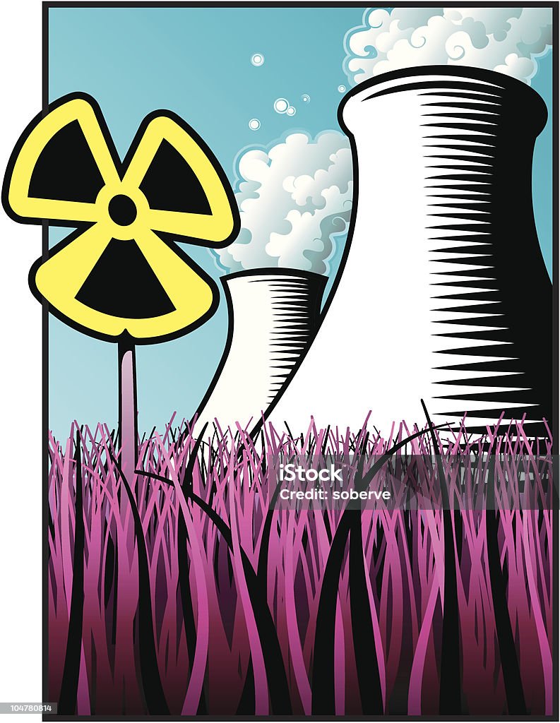 Centrale nucléaire - clipart vectoriel de Centrale nucléaire libre de droits