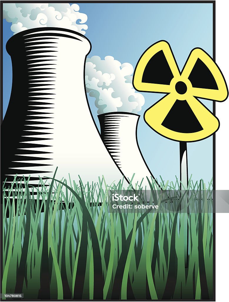 Energia Nuclear - Vetor de Contaminação radioativa royalty-free