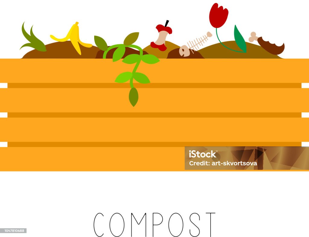 Composter Vector Compost Vector Illustration Stock Illustration - Download Image Now ...