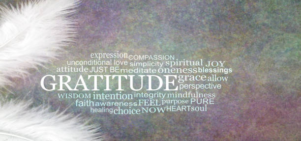 istock Angelic GRATITUDE Word Cloud Rustic Banner 1047813394